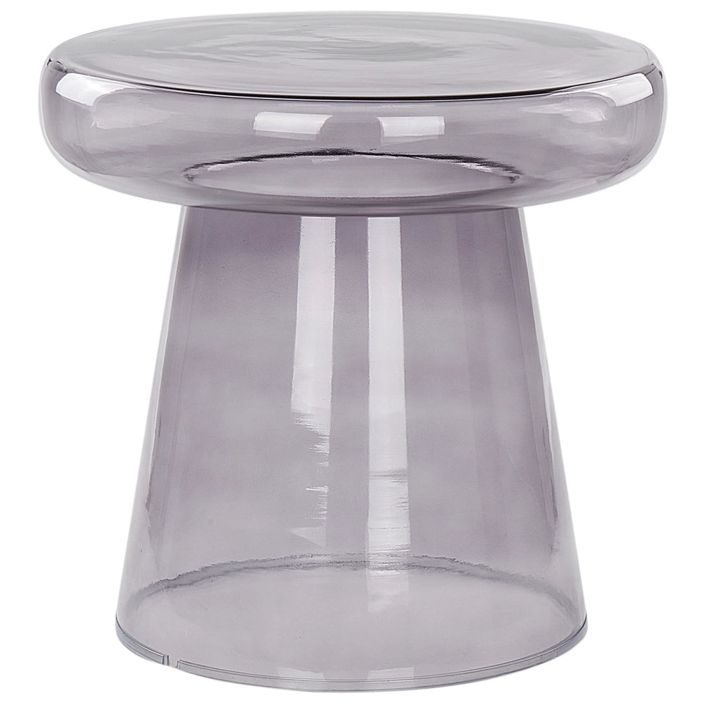 Set di 2 Tavoli da caffè in vetro trasparente grigio moderno di forma ovale design moderno contemporaneo