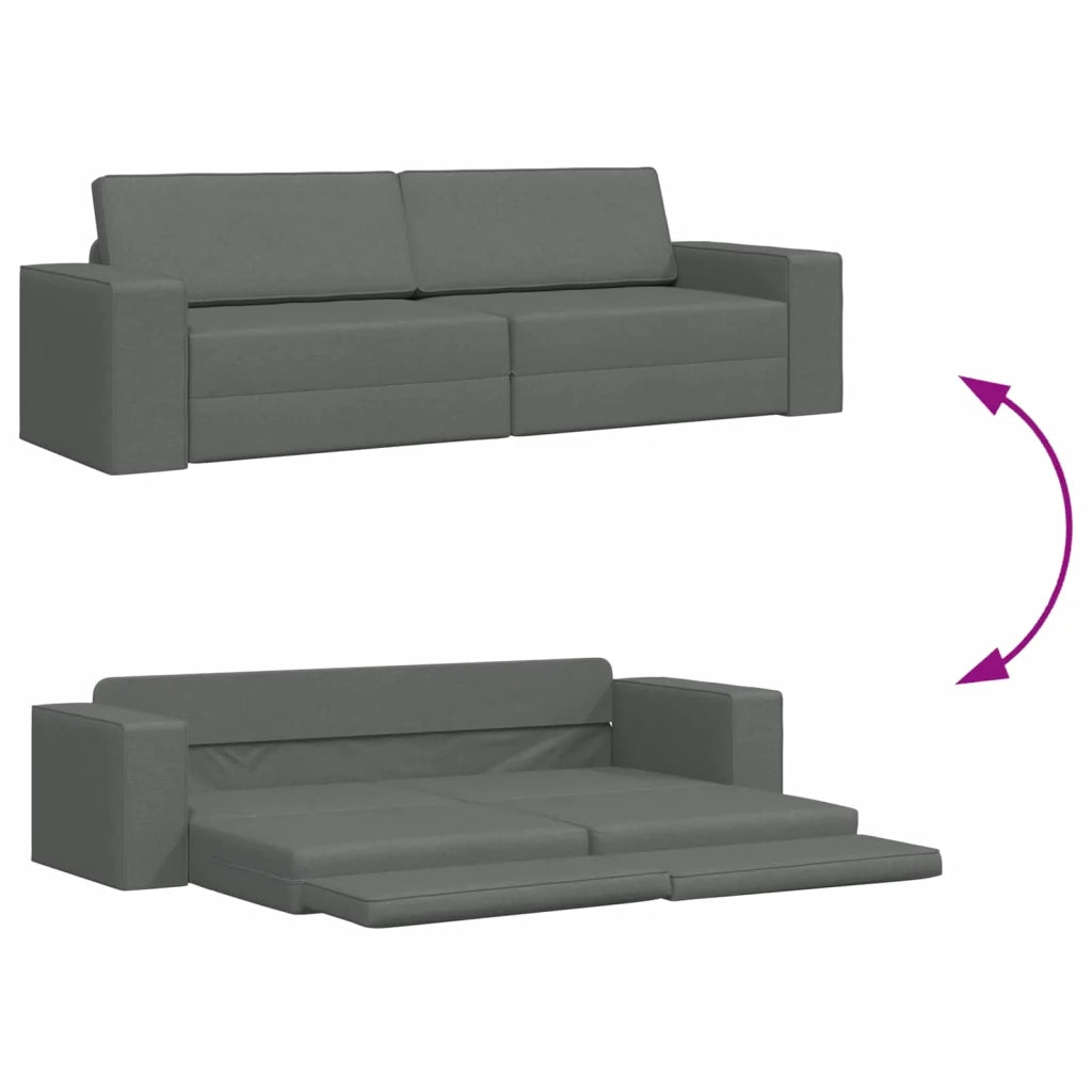 Divano letto Grigio scuro 245 x 78 x 77 cm Tessuto 4106716