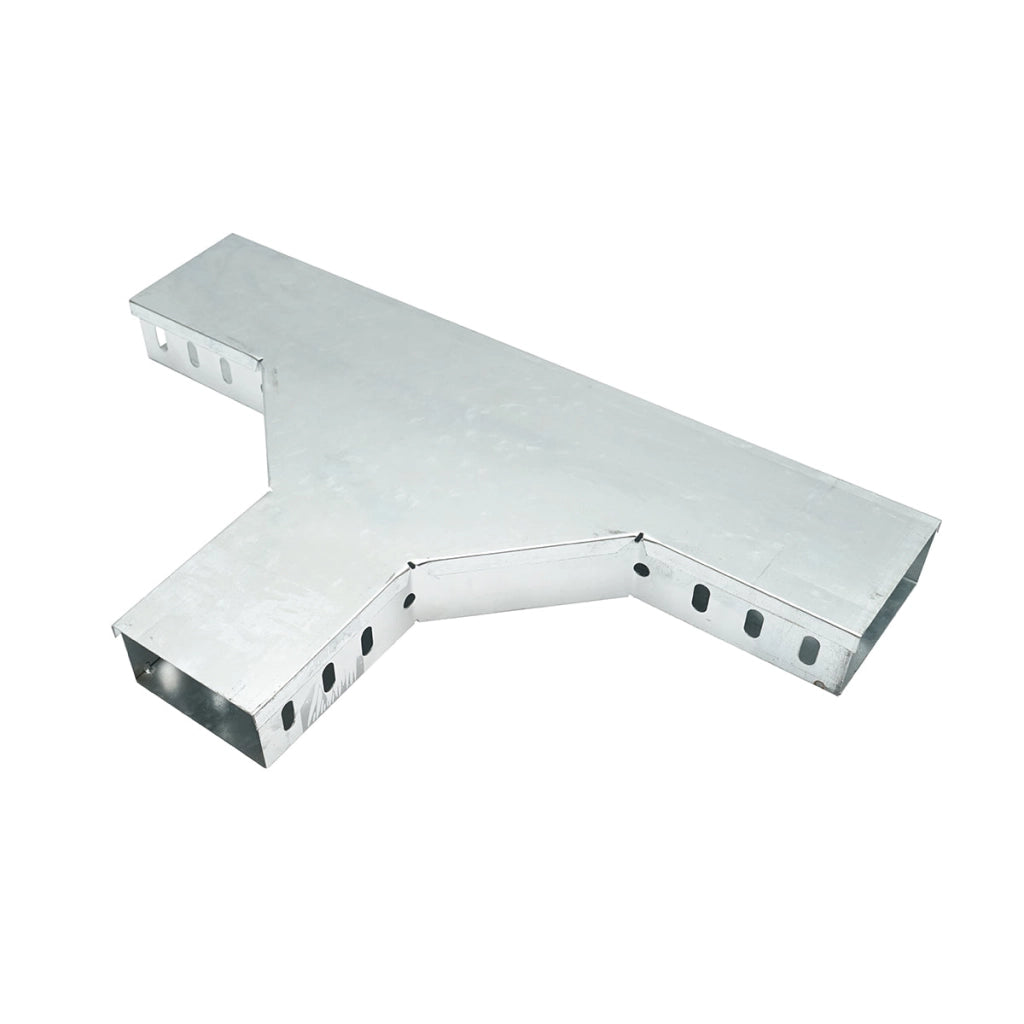 Derivazione a T orizzontale in acciaio zincato per grondaia 50x100mm