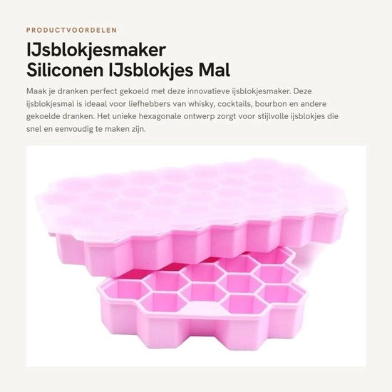 Iscialatore con 74 cavità - 2 pezzi - In silicone - Con coperchio - Facile da scongelare - BPA libero - Sicuro e garantito - Contenitore per ghiaccio
