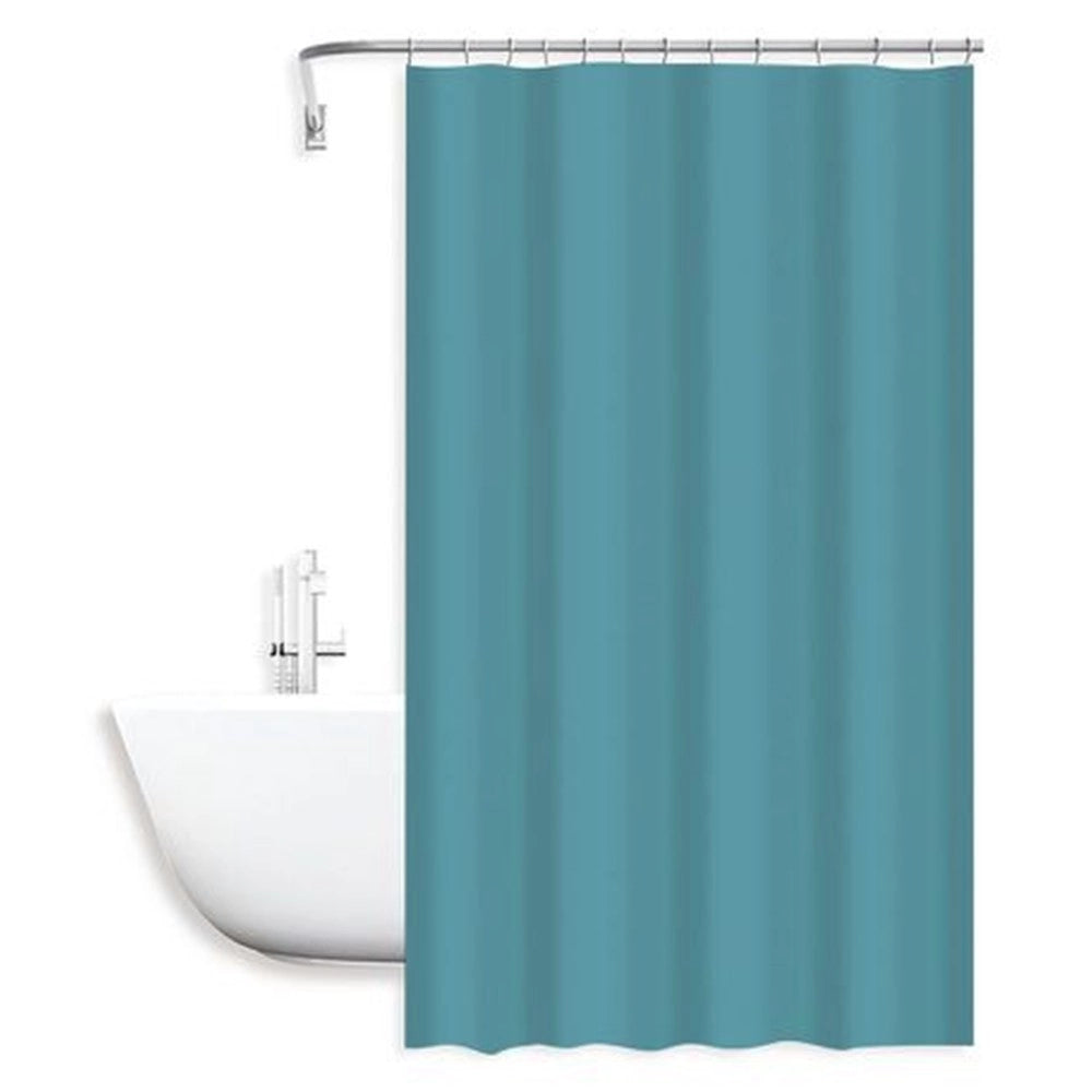 Trade Shop - Tenda Doccia Antimuffa Impermeabile 180x200cm Ganci Anelli Bagno Celeste 79716 -