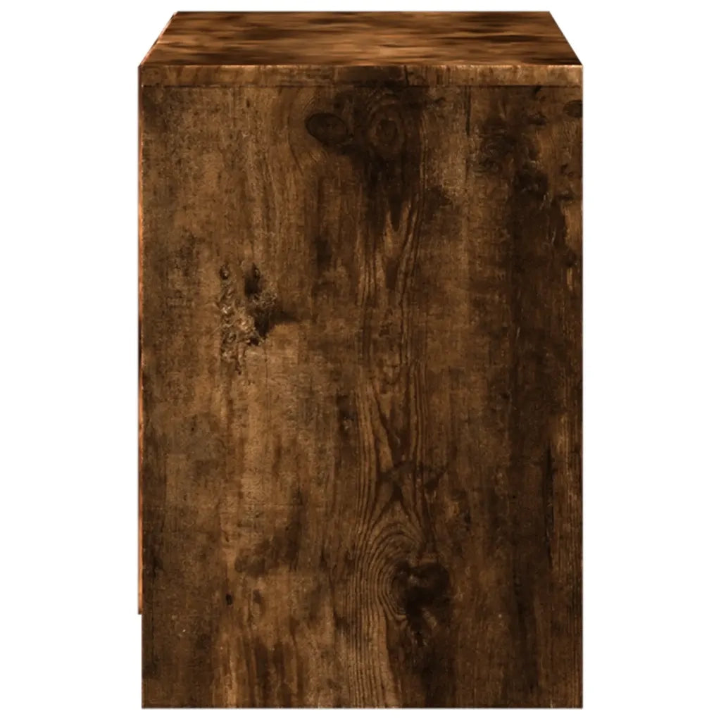 Mobile Porta TV con LED-Credenza per TV Rovere Fumo 100x34x50 cm in Truciolato