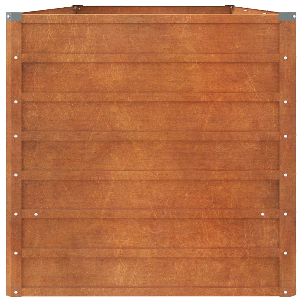 Fioriera rialzata per piante fiori terrazza giardino finitura ruggine 240 x 80 x 77 cm acciaio corten marrone 02_0039869
