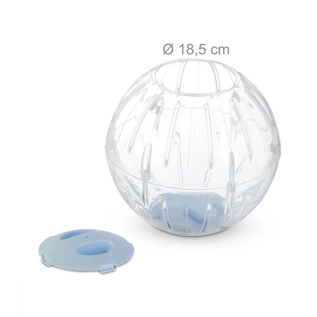 Palla da esercizio trasparente per criceti e topi 20 x 20 x 20 cm alternativa alla ruota design moderno in plastica blu 13_0012592
