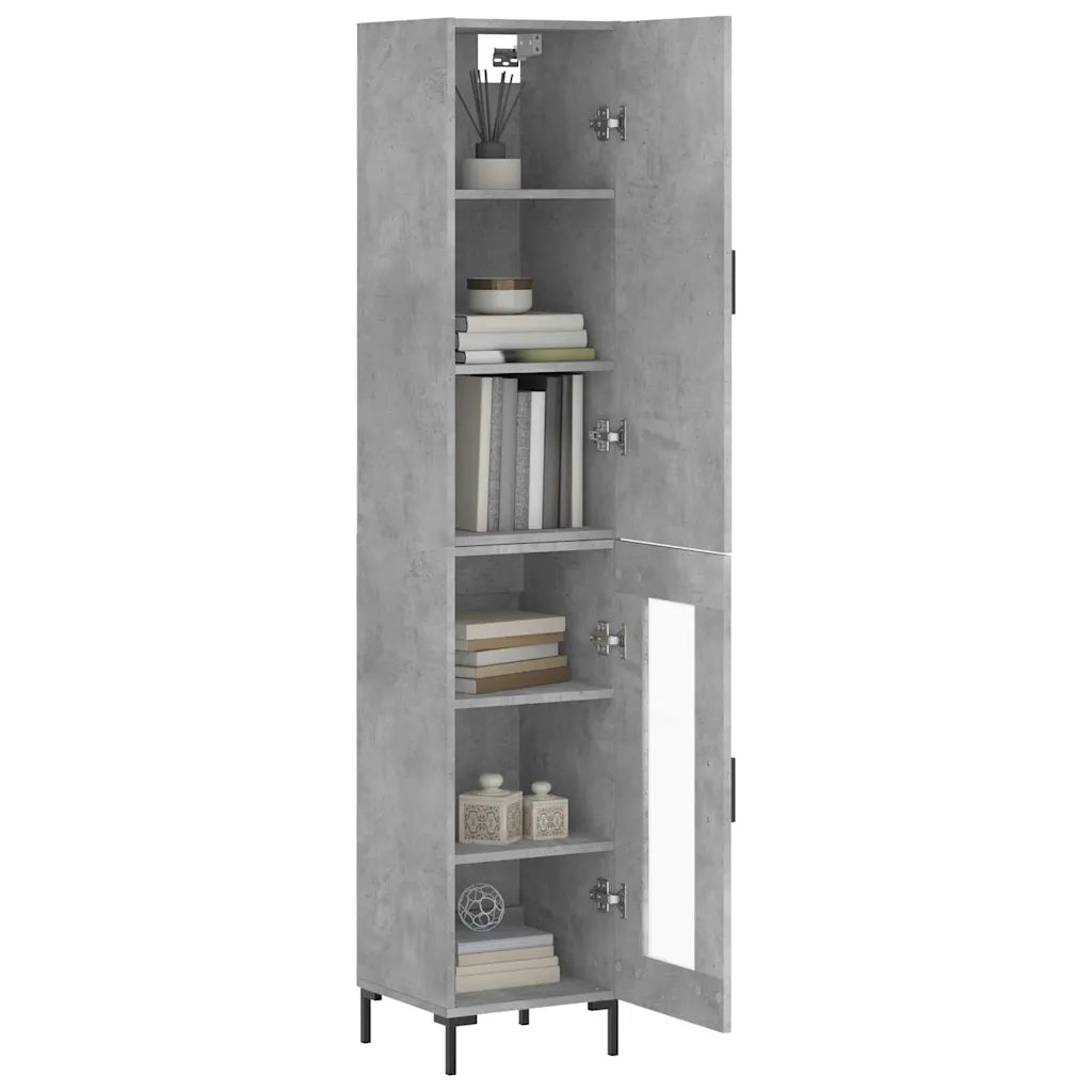 Credenza Grigio Cemento 34,5x34x180 cm in Legno Multistrato 3199045