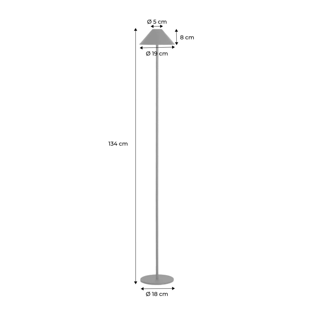 Lampada da terra in metallo per interni, nero
