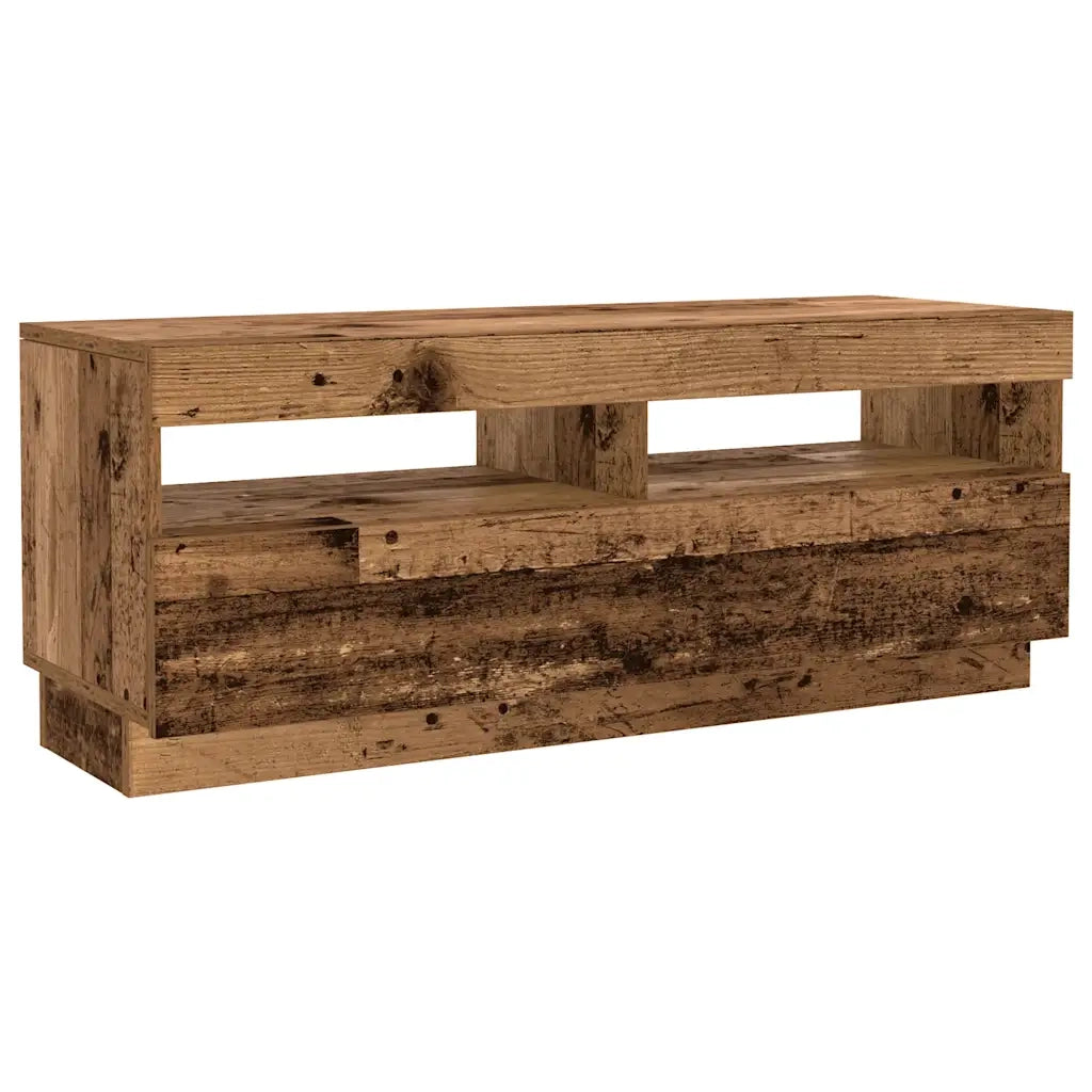 Mobile Porta TV con LED Legno Antico 300x35x40 cm Truciolato 3329169