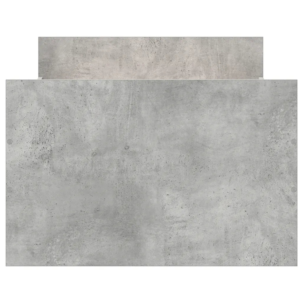 Giroletto con Testiera e Pediera-Struttura Letto Grigio Cemento 100x200 cm