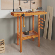 Banco da Lavoro con Morse 92x48x83 cm Legno Massello di Acacia cod mxl 14943