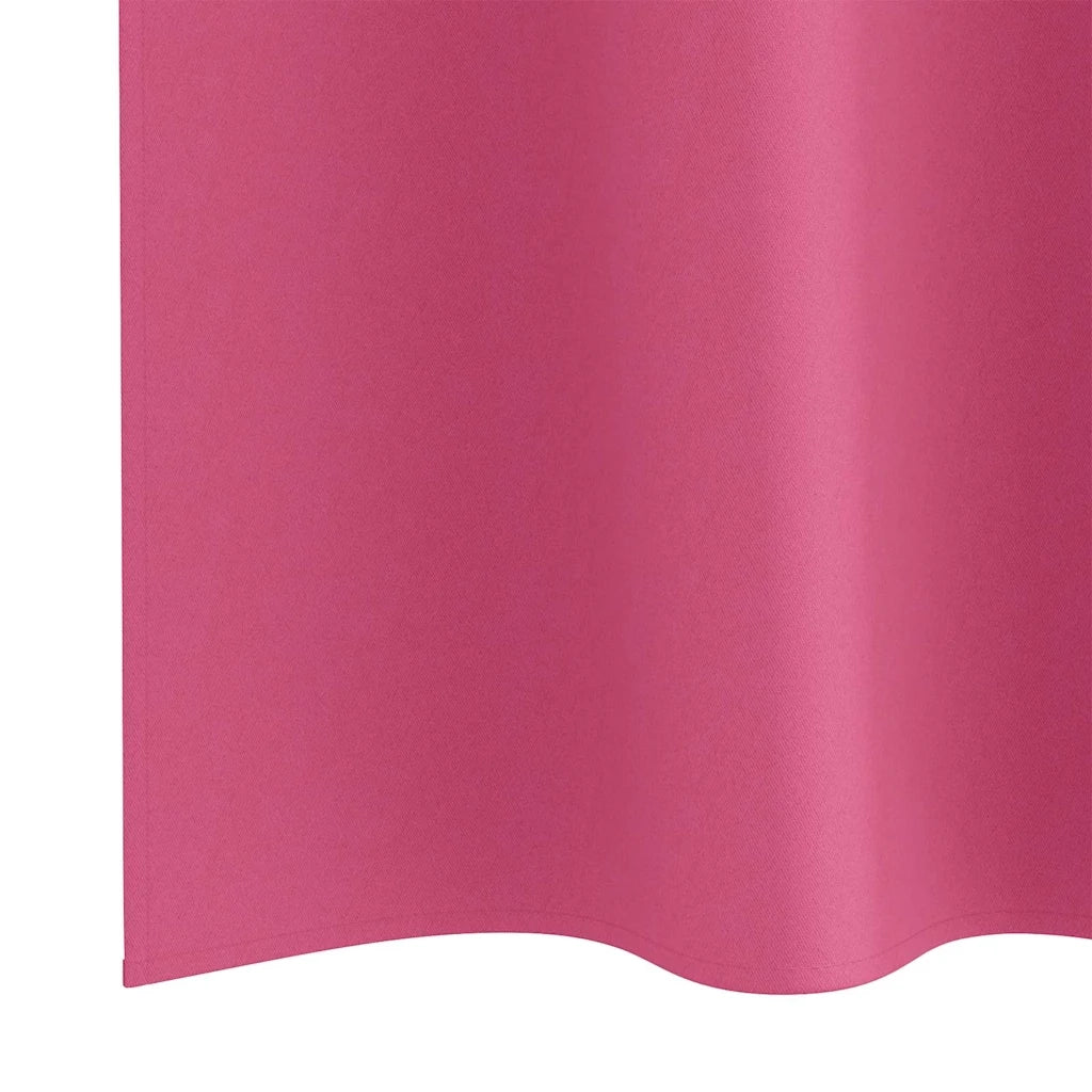 Tende Blackout con Anelli 2 pz Rosa Vivo 260 x 140 cm 4107407
