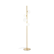 Piantana Contemporanea Perlage Metallo Ottone 4 Luci G9 3W 3000K Luce Calda