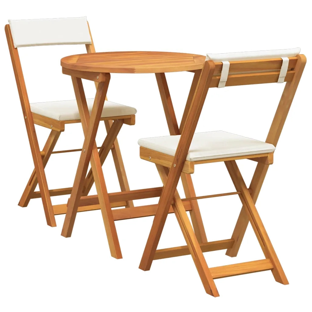 Set da Pranzo per Giardino con cuscino 3 pcs Olio Naturale 4105501