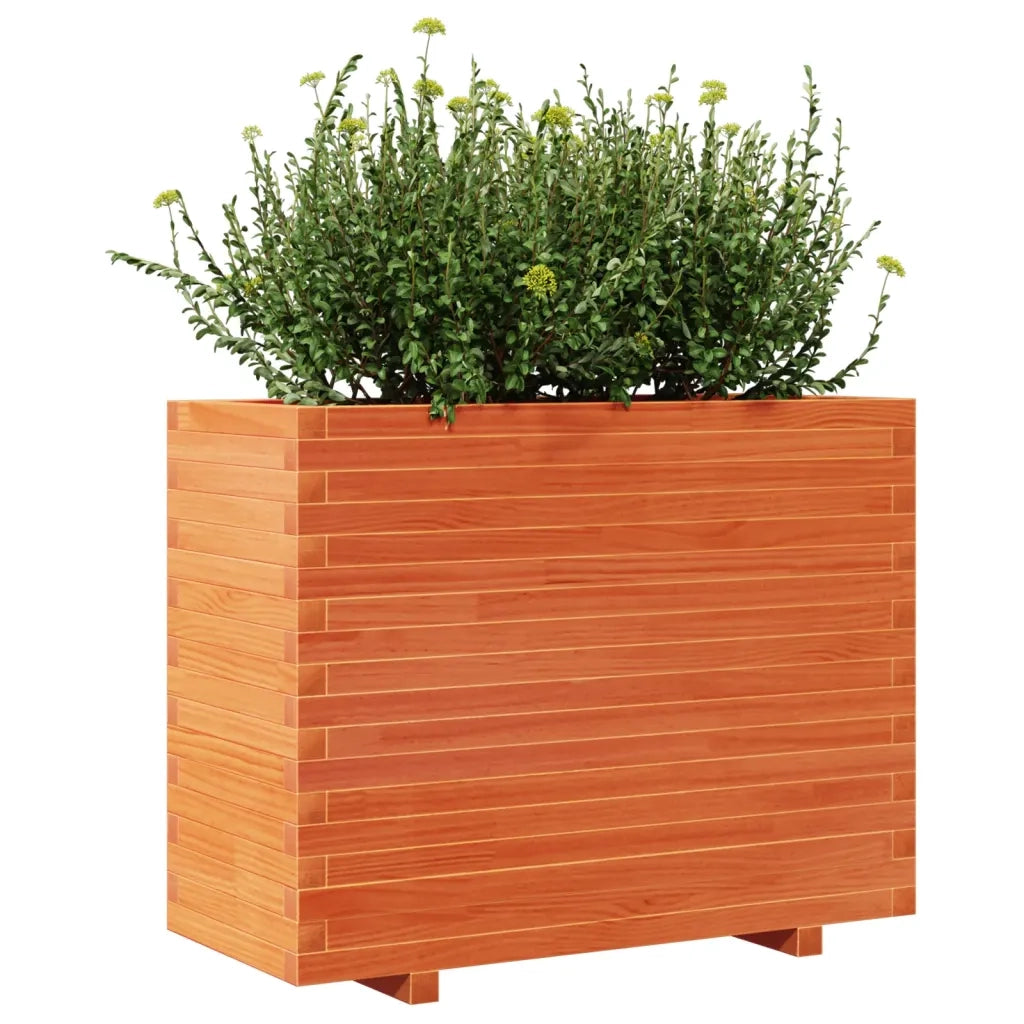 Fioriera Giardino Marrone Cera 90x40x72 cm Legno Massello Pino 3282636
