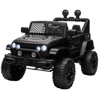 Macchina Elettrica per Bambini 3-6 Anni da 12V con Telecomando, Fari e Clacson, 100x64.2x71 cm, Nero