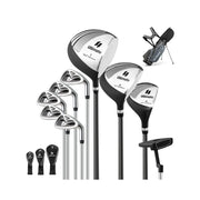 Set di 9 mazze da golf ergonomiche da 109 cm per principianti con sacca alare design in alluminio grigio 20_0011862