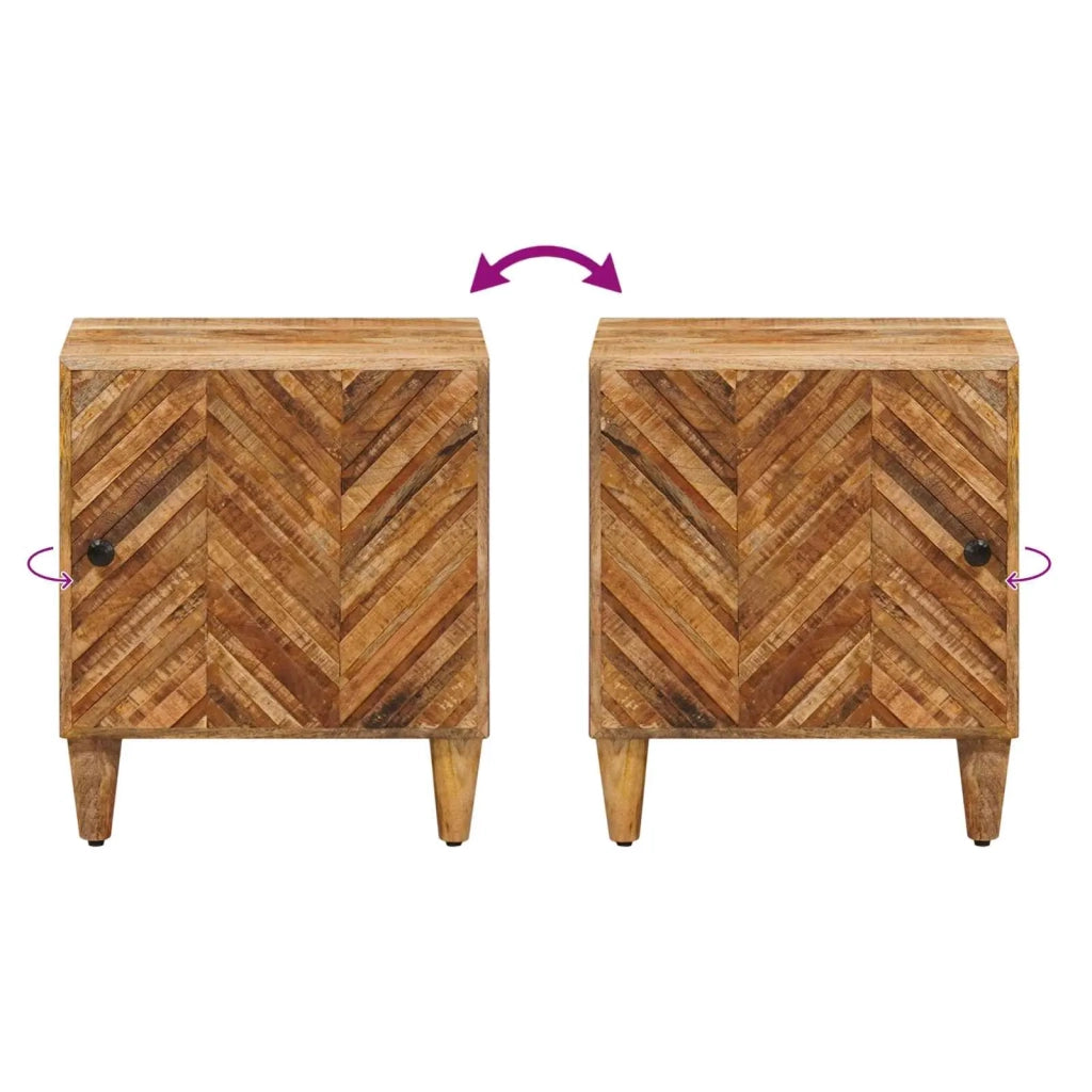 Comodino 2 pcs Marrone 40 x 33,5 x 46 cm