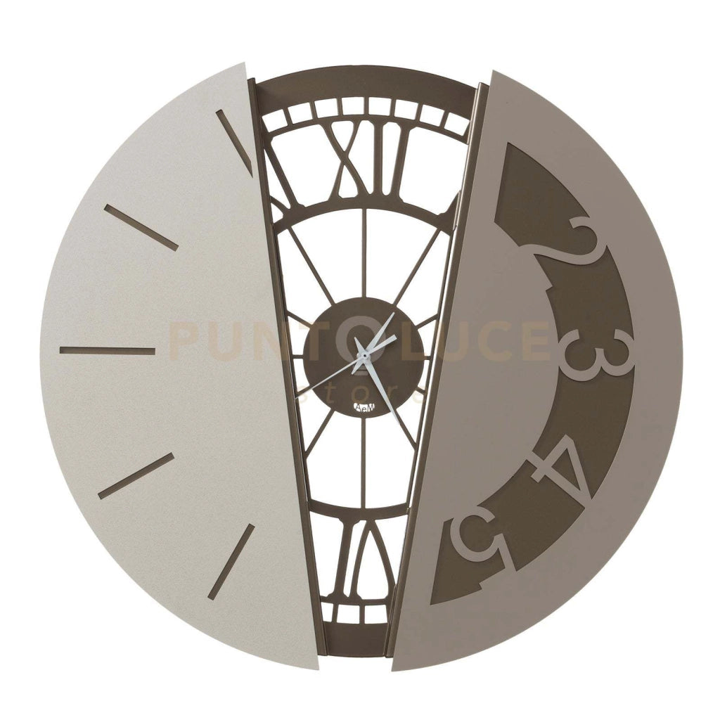 Orologio da parete di design composto Metamorphosi Bronzo, avorio e sabbia