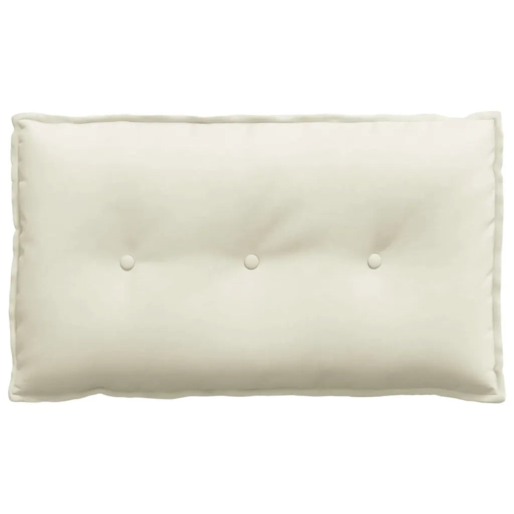 Cuscino per Schiena Crema 80 x 50 cm Tessuto in Cords