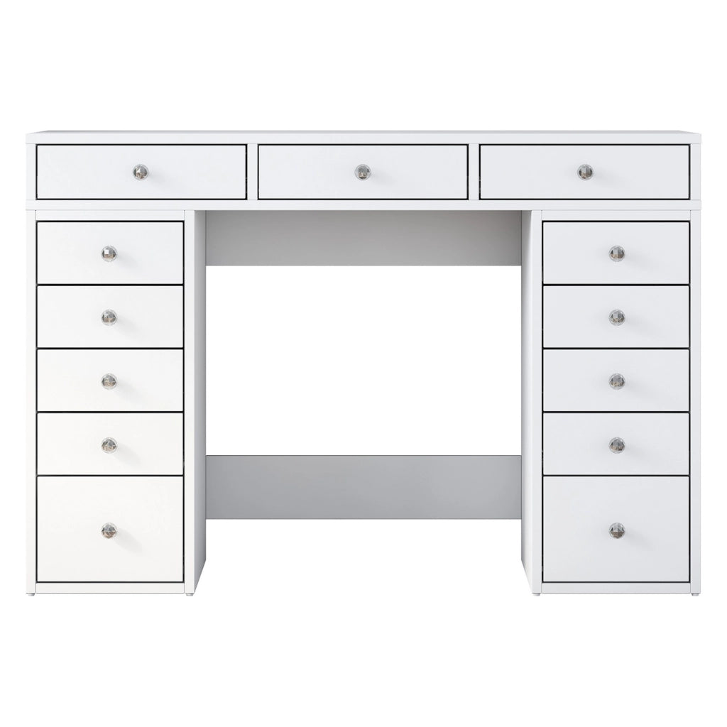 Mobile da Trucco Tirolo, Toeletta Specchio Incluso, 120x45x82h cm Bianco
