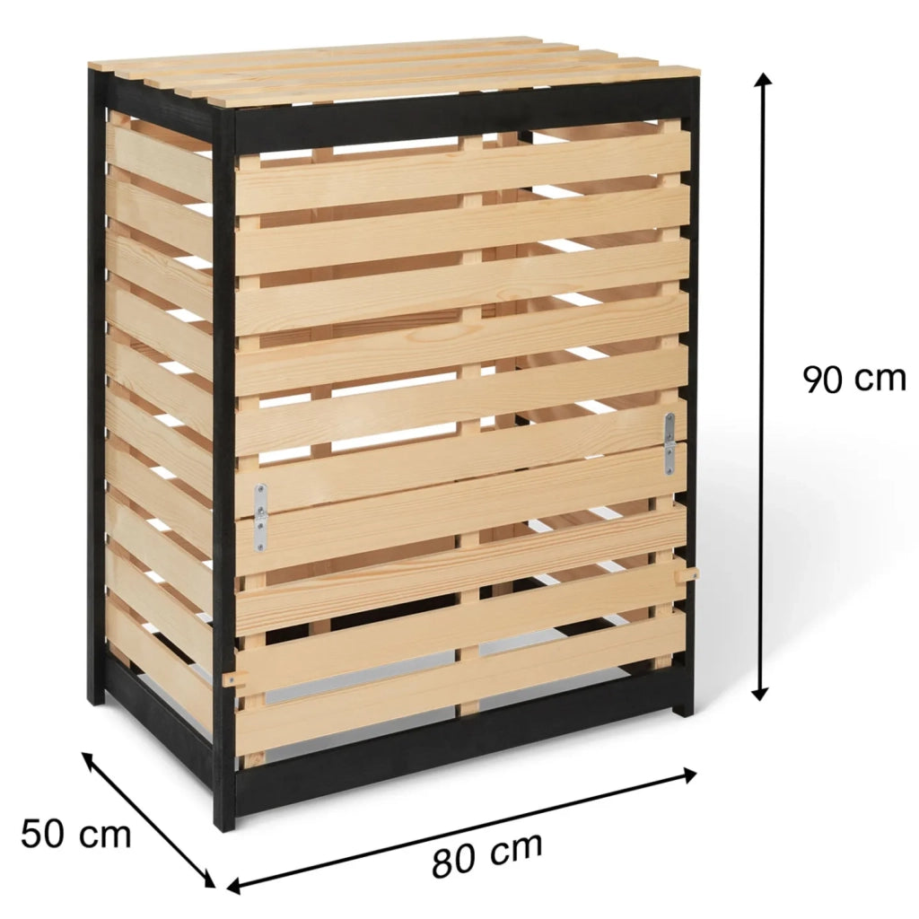 IDMarket - Compostiera da giardino in legno 360 L