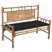 Panca da Giardino con Cuscino 120 cm in BambÃ¹