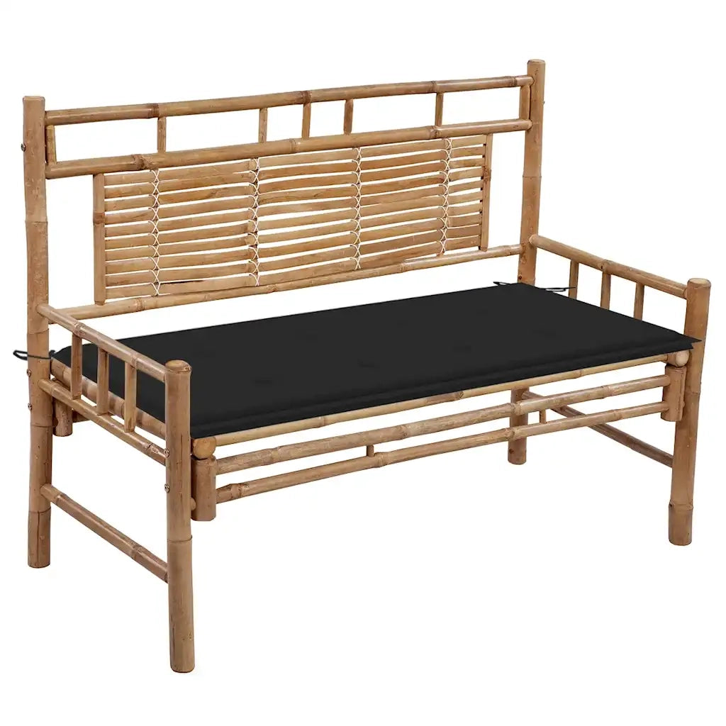 Panca da Giardino con Cuscino 120 cm in BambÃ¹