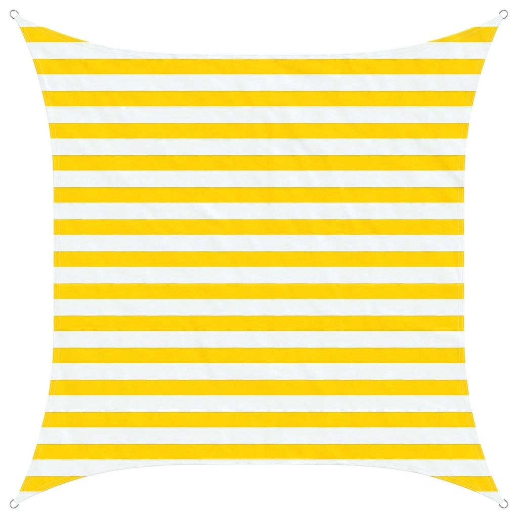Telo Ombra da Esterno Giallo e Bianco 2 x 2 m 42030973