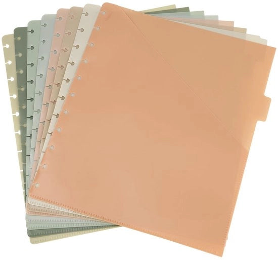 Notaio per documenti A4 - 8 pezzi - formato A4 - Indexatori in plastica - Organizzatore per documenti - 23,5 x 28,3 cm