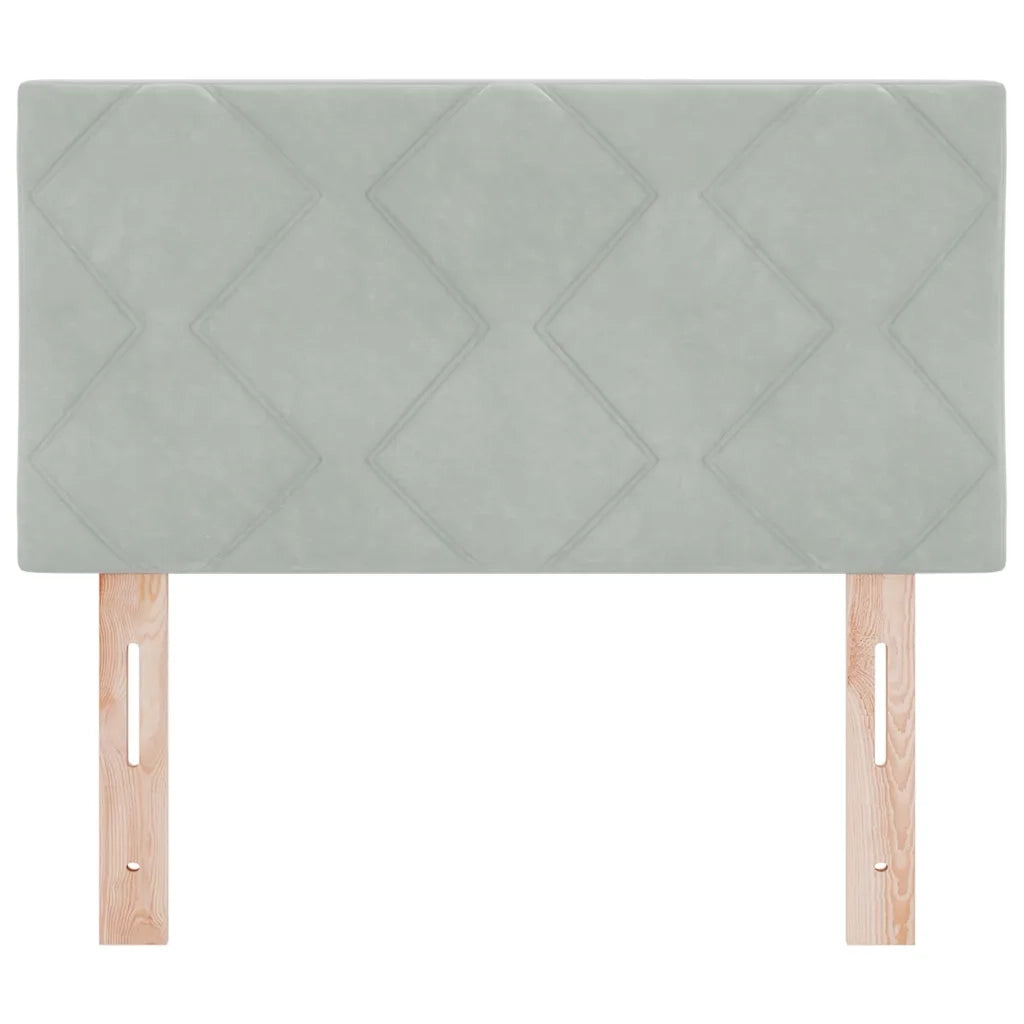 Testiera LED con testiera-Testata con LED-Testiera Decorativa Grigio chiaro 80 cm Pelle Sintetica