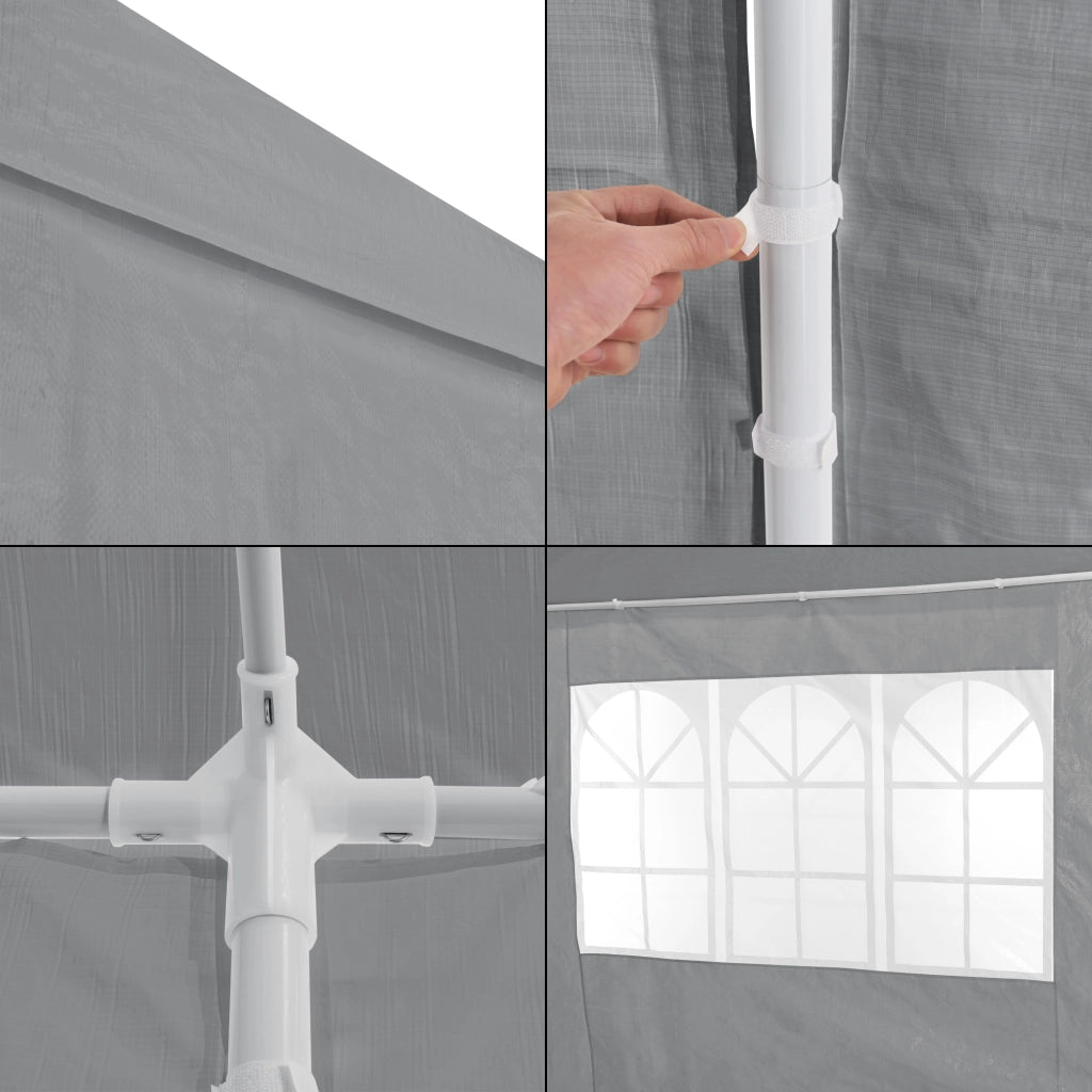 Gazebo per Eventi Wedau con Copertura Impermeabile 900x300x255 cm Grigio Scuro casa.pro