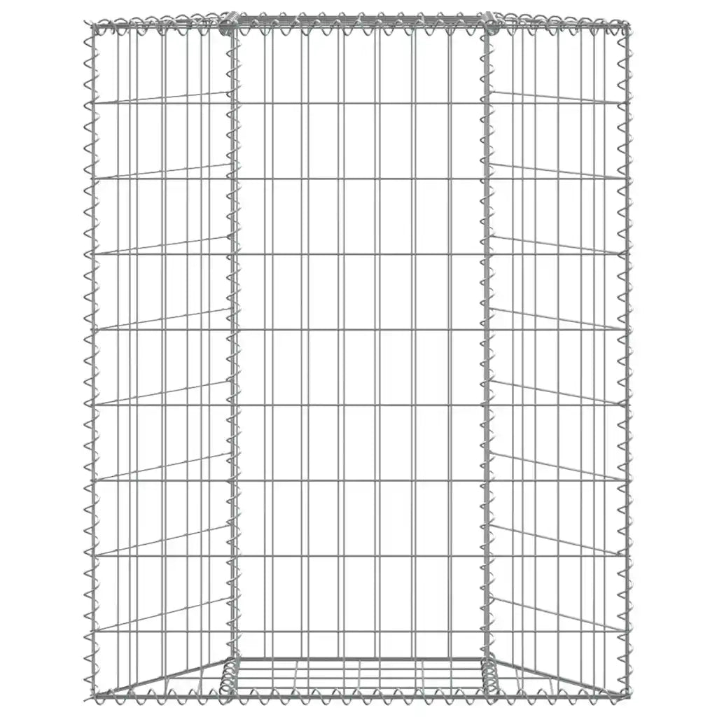 Gabbione Letto Rialzato Trapezio Acciaio Zincato 80x20x100 cm 145652