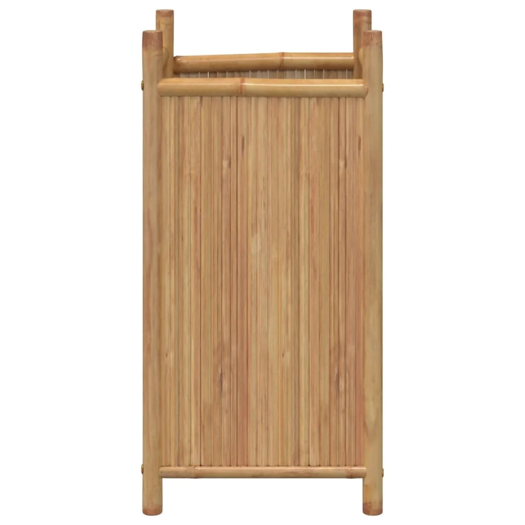 Fioriera rialzata per piante fiori terrazza giardino 40 x 40 x 80 cm bambù marrone 02_0037585