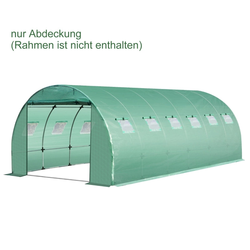 TELO PER SERRA 600x300x200 cm Plastica Verde con finestre e porta