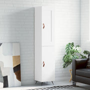 Credenza-Buffet-Armadio da cucina Bianca 34,5x34x180 cm in Legno Multistrato 516618