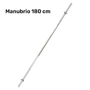 Trade Shop - Barra Bilanciere Lunghezza 180 Cm Antiscivolo Acciaio Cromato Palestra Fitness -