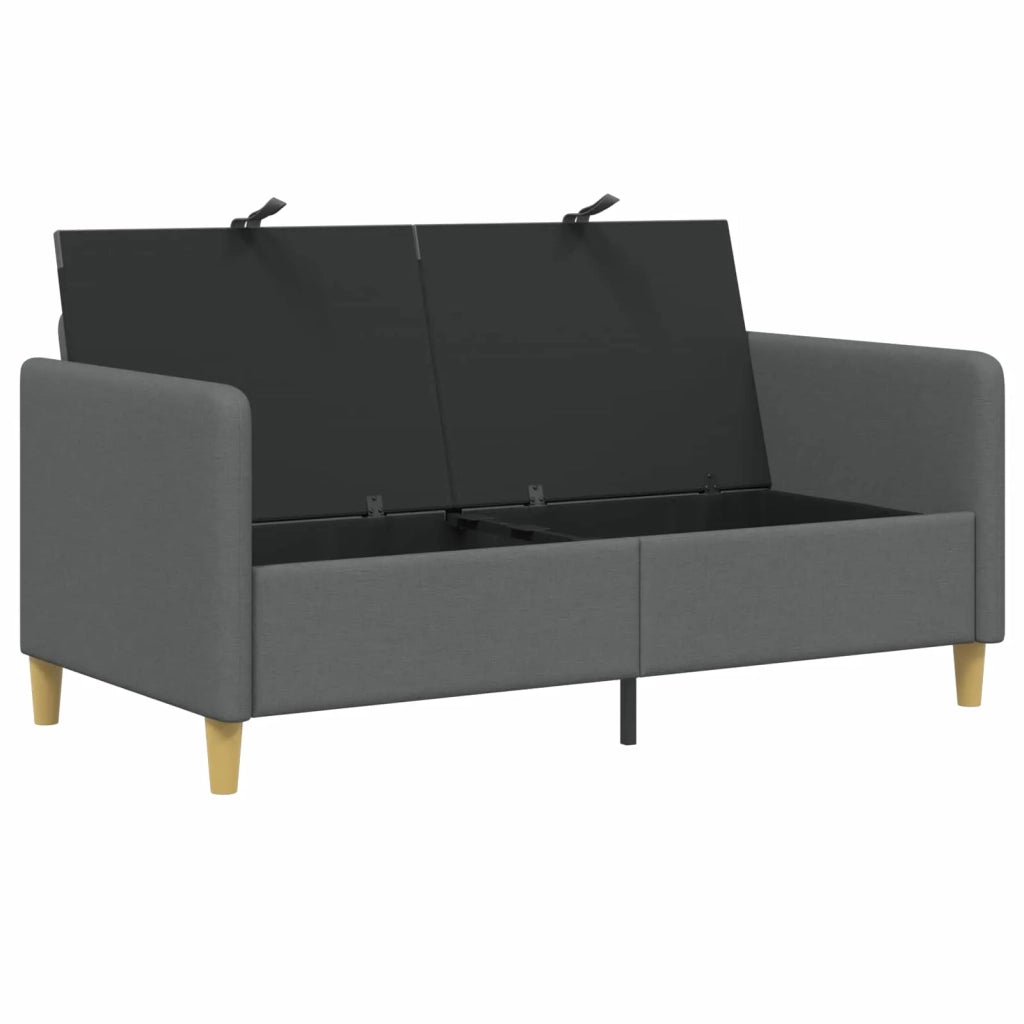 Divano con Storage Grigio Scuro 152 x 78 x 87 cm Poliestere 42036920