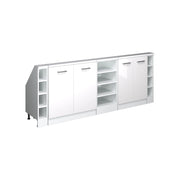 Set di mobili sottotetto Rion Bianco lucido/Bianco Set di 5 Vicco