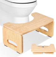 Toiletkruk in Bambù, 18,5 cm, Opvougbile, Anti-Constipazionante per Adulti e Bambini