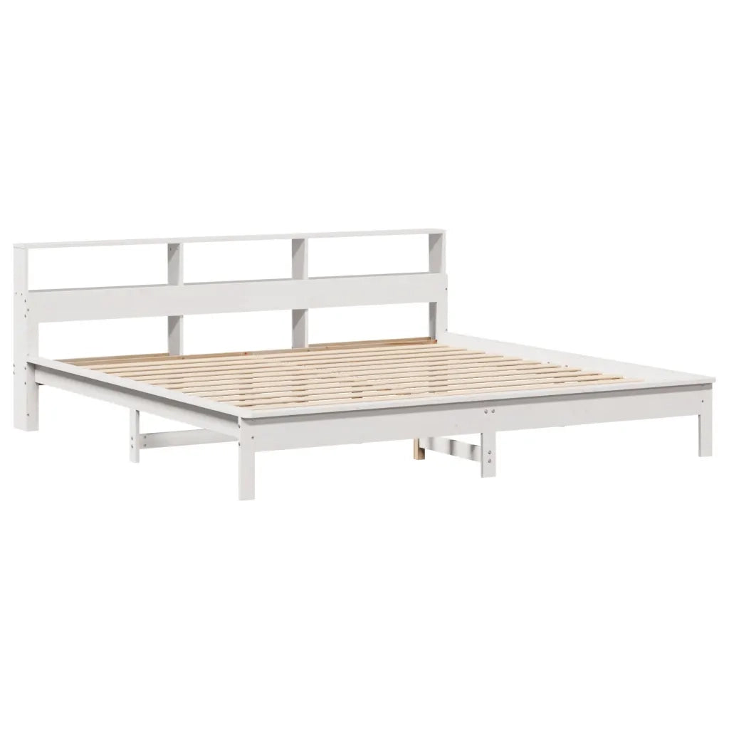 Letto matrimoniale | Letto per adulti | Letto senza Materasso Bianco 180x200 cm Legno Massello di Pino