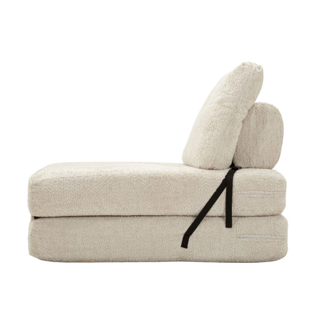 Poltrona Letto VKH1114, Bianco, Spugna, 80x100x80 cm