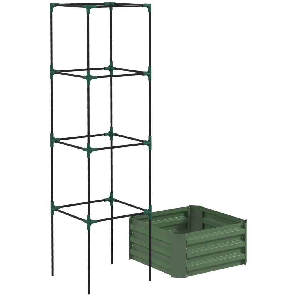Fioriera con griglia regolabile ¨C zephmum ¨C verde 61x61x187 cm