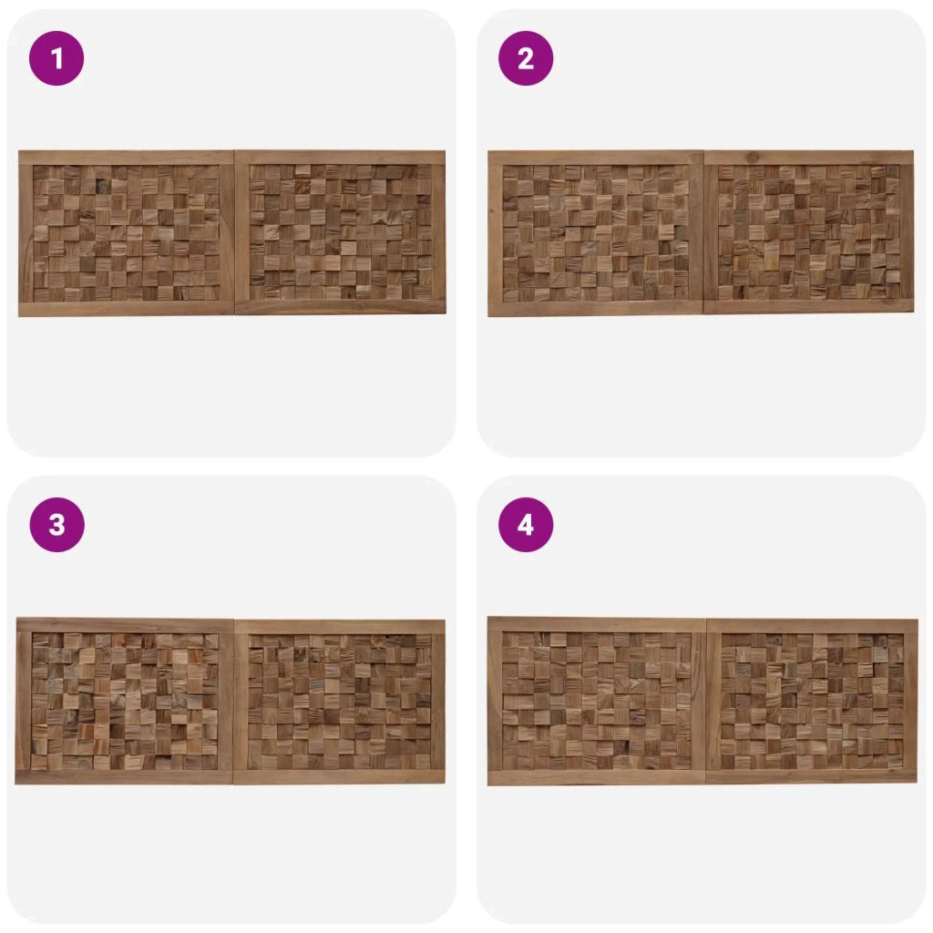 Testiera | Testata Naturale Legno di teak solido