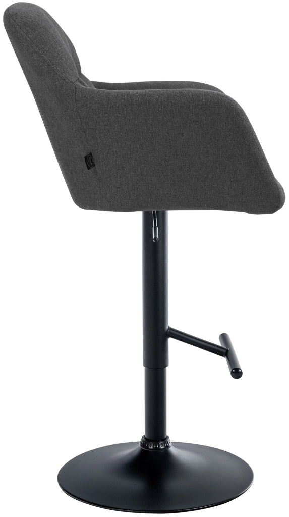 Barhocker Natoma Stoff schwarz