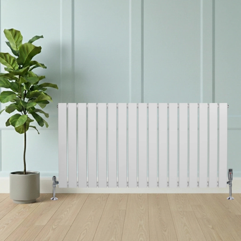 Radiatore Orizzontale Design Piatto Colonna Singola Bianco 600x1190 mm