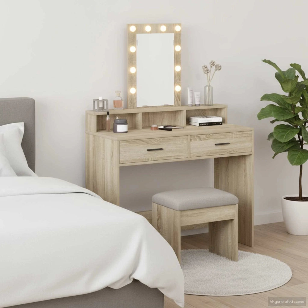 Tavolo da Trucco Marrone 100 x 41 x 140 cm Legno multistrato 865174