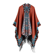 Sciarpa da donna in cashmere, reversibile, modello allungabile