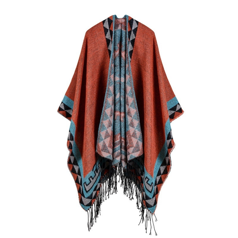 Sciarpa da donna in cashmere, reversibile, modello allungabile