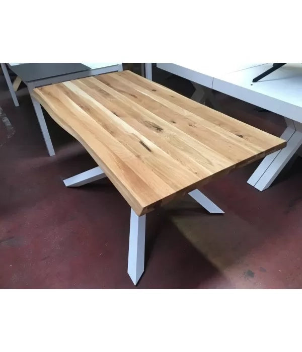 Tavolo big table fisso in rovere massello nodato spessore 6 cm. misura l.250 p.100 h.76 (1644) - Mobili 2G