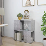 Libreria-Scaffale per Libri-Mobile di Stoccaggio Grigio Cemento 60x24x63 cm in Truciolato