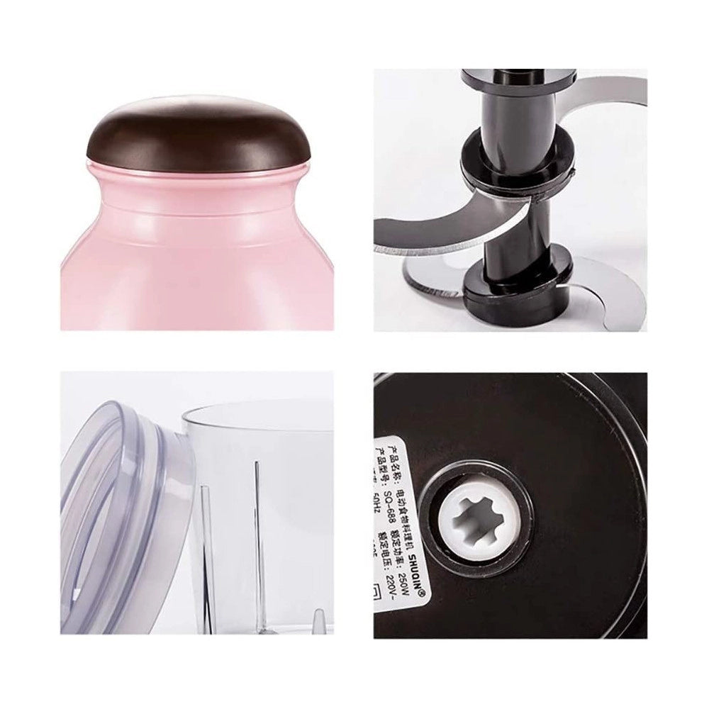 Trade Shop - Multi Cutter Tritatutto Multifunzionale 200 Watt Con Contenitore Da 300 Ml Q-t37 -